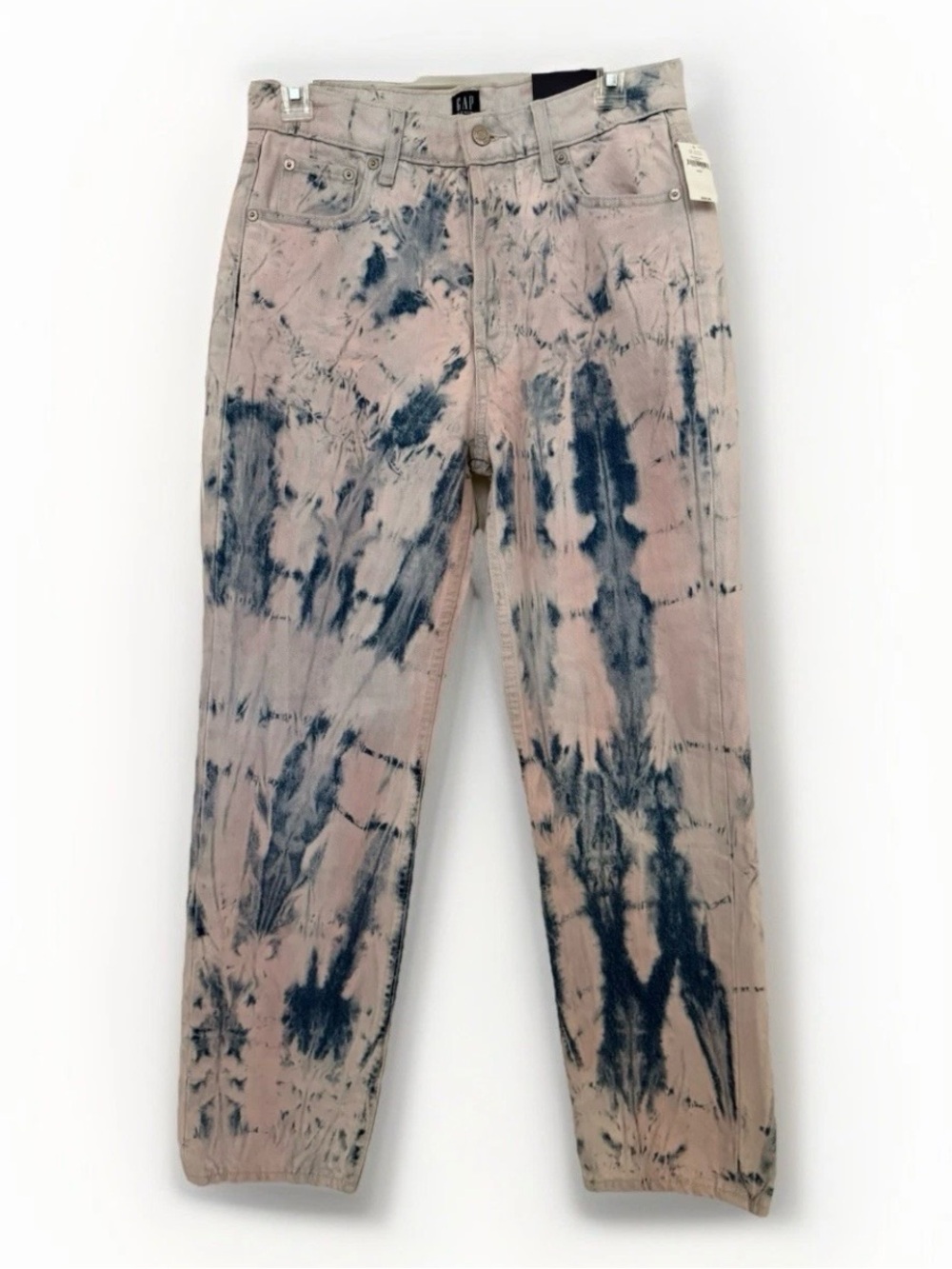 Gap Jeans Women’s 4/27 Pink & Blue Wash Denim Cheeky Straight High Rise - NWT!!